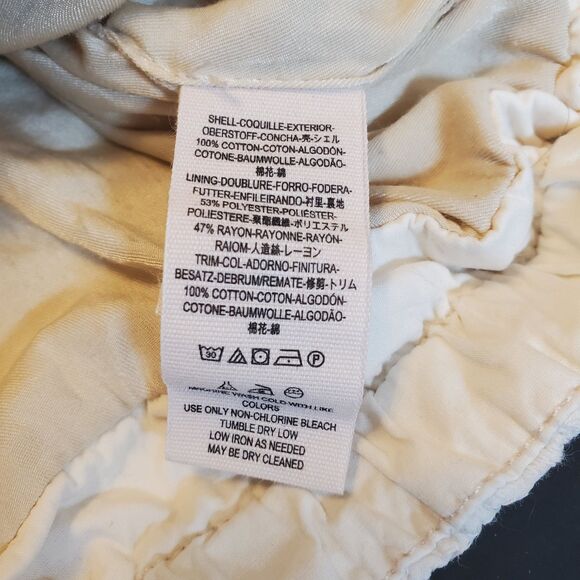 Free People Womens Cream Cotton Daisy Jane Long Sleeve Bomber Jacket Size Medium - Picture 12 of 13